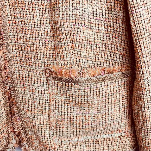 Rebecca Taylor Tweed Pattern Evening Jacket, SZ 12 - Picture 3 of 11